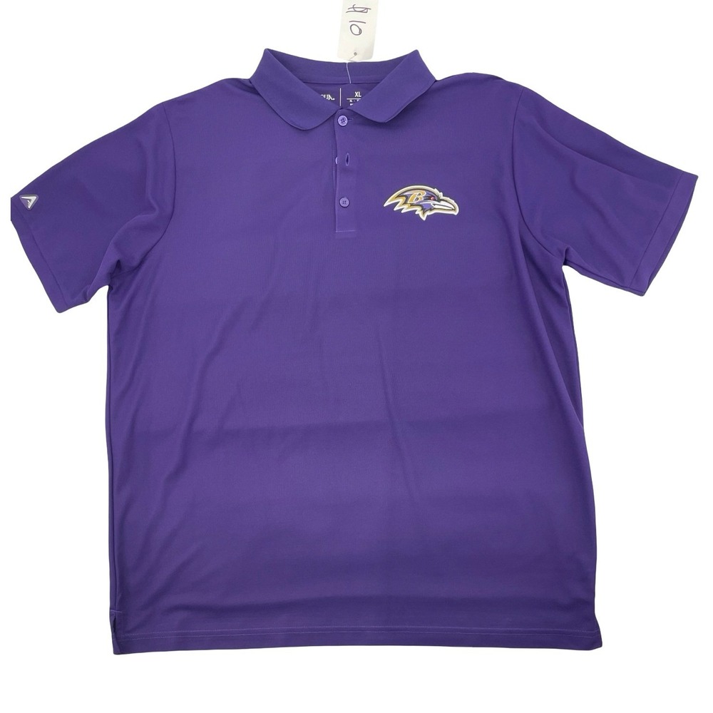Antigua Mens Polo Baltimore Ravens NFL Purple Polyester Extra Large